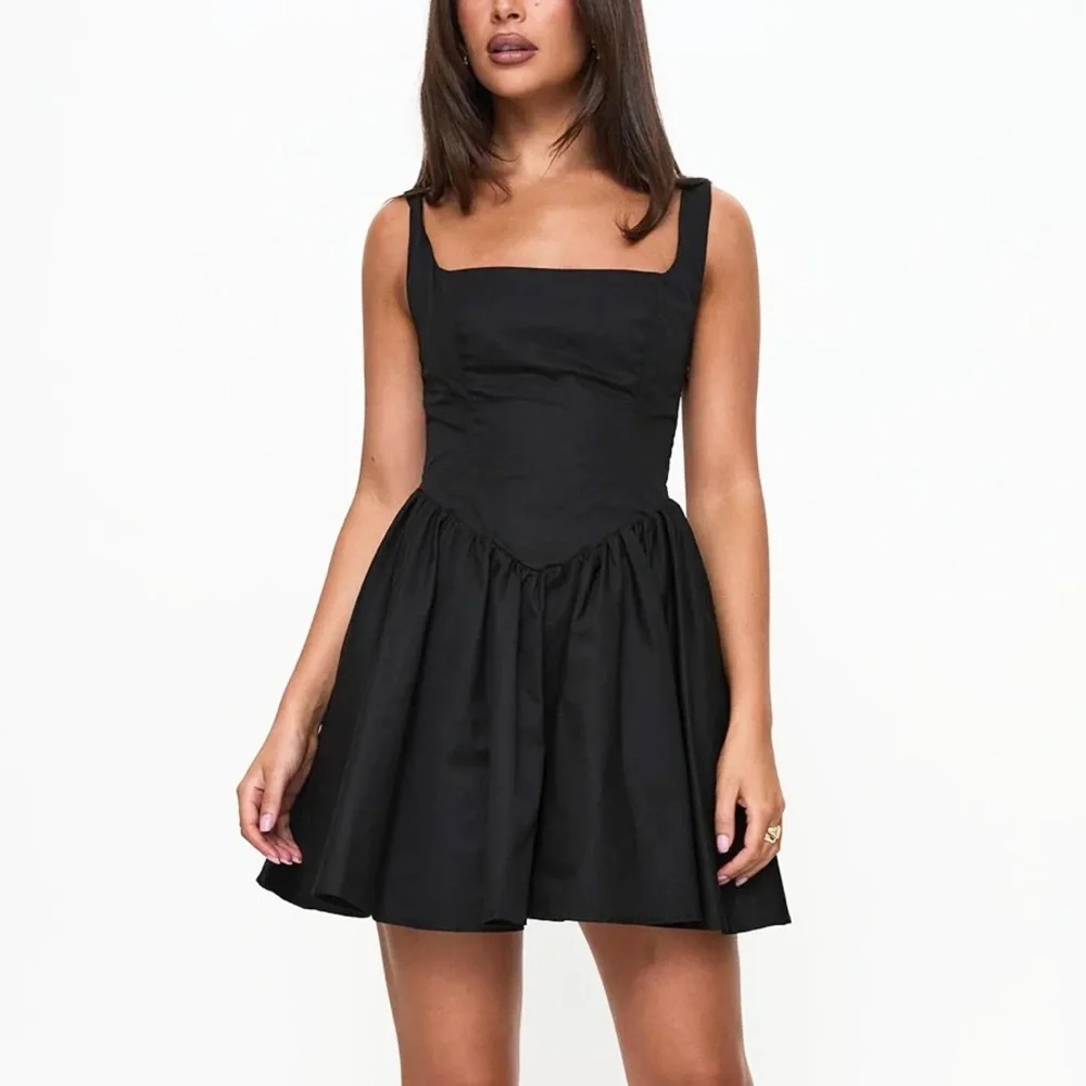 🆕- Princess Polly-STRAPLIE MINI DRESS BLACK. Size: 8 - Picture 3 of 12